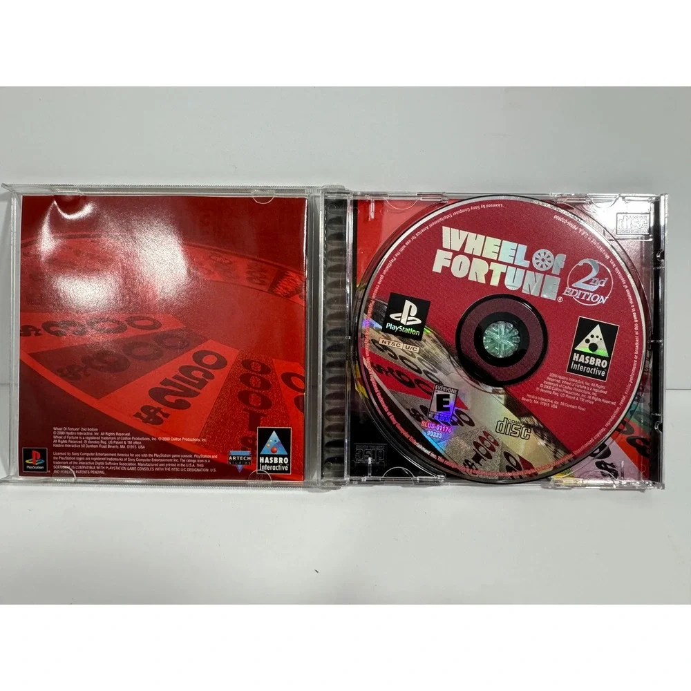 Hasbro Wheel of Fortune 2nd Edition Sony PlayStation 1 PS1 NTSC Red Good 01174